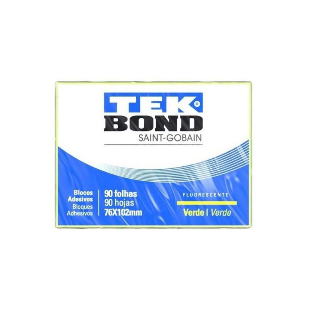 Notas Adhesivas Verde - 76x102mm 90 Hojas Tekbond image number 0.0